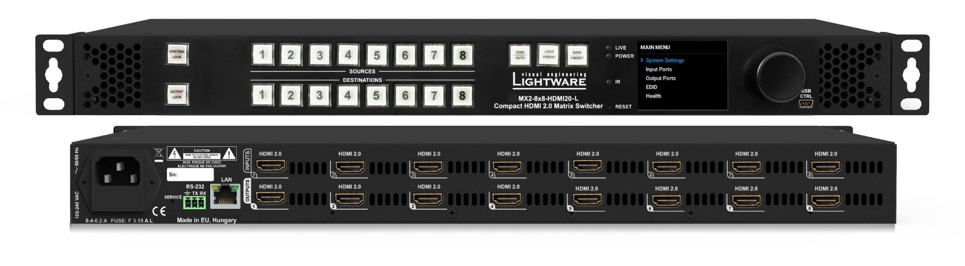 MX2-8X8-HDMI20-L